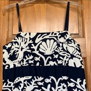 Vineyard Vines summer dress, navy/white, size 12